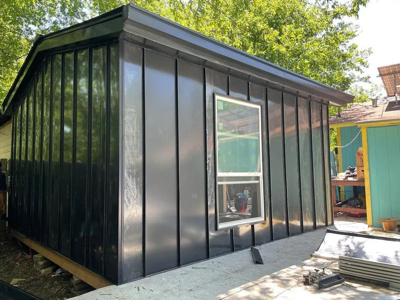 Black standing seam metal wall panels for Metal Roof Installation in Deltona